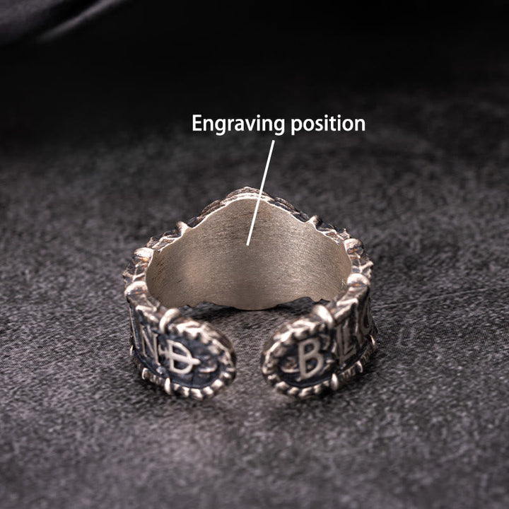 Handcrafted 925 Silver Vintage Dragon Emblem Ring