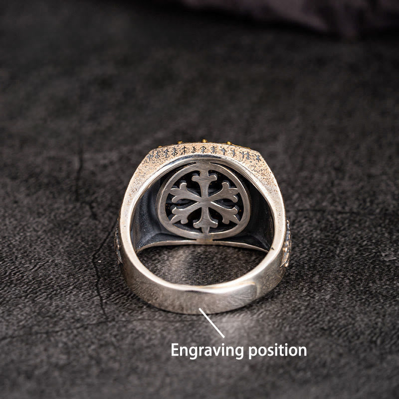 Handcrafted 925 Silver Celtic Cross Mjolnir Ring