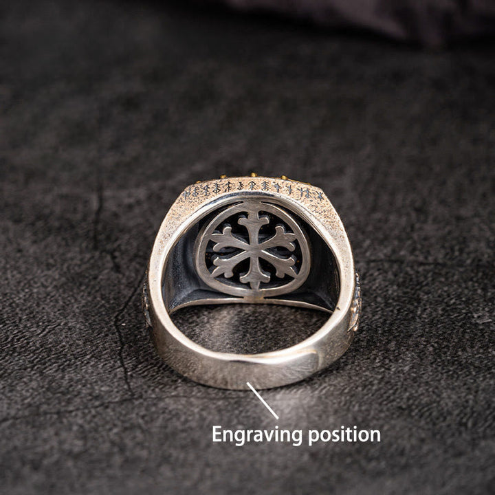 Handcrafted 925 Silver Celtic Cross Mjolnir Ring