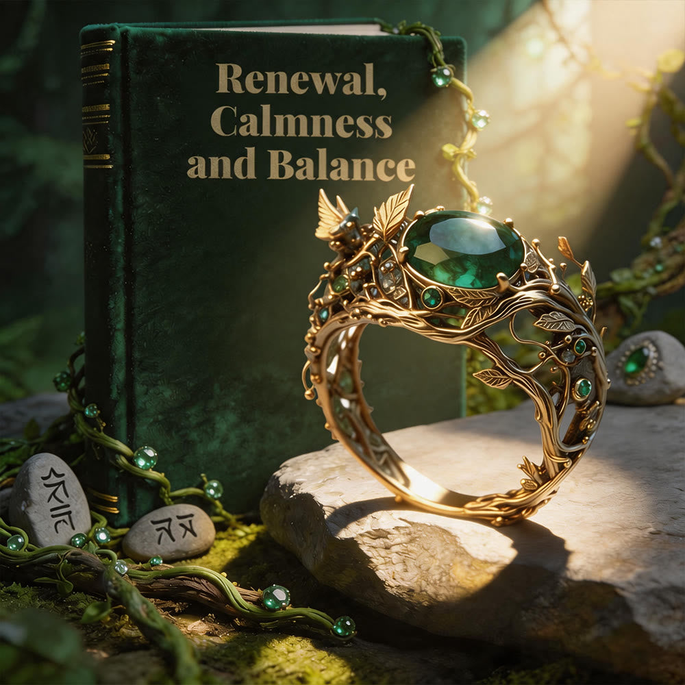 Elven Woodland Vine Emerald Ring