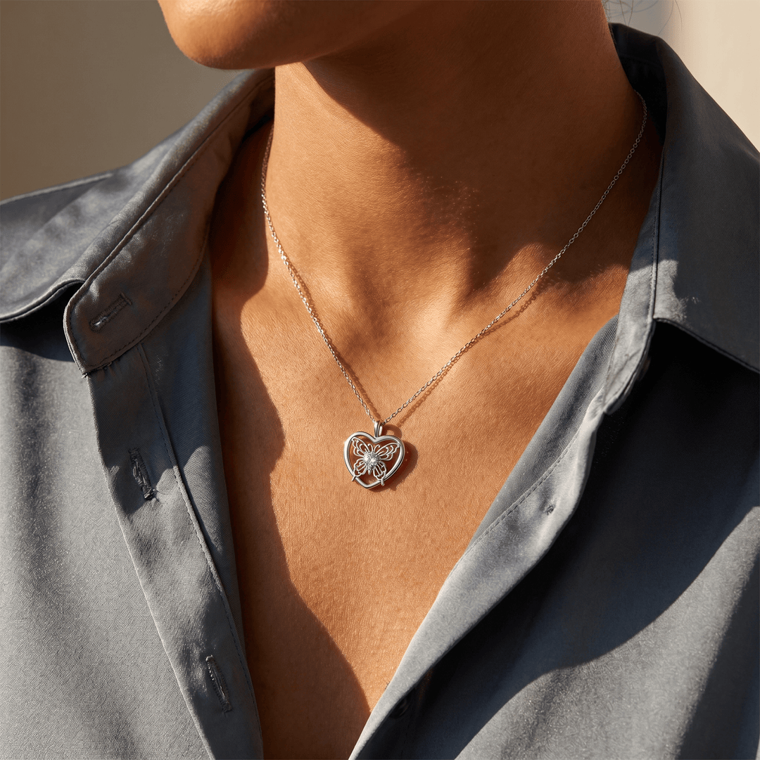 Heart Butterfly Necklace