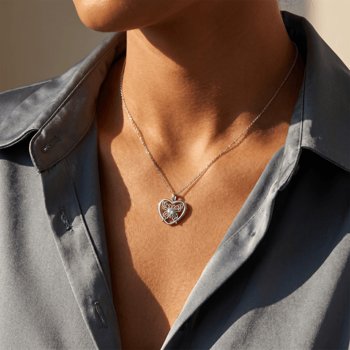 Heart Butterfly Necklace