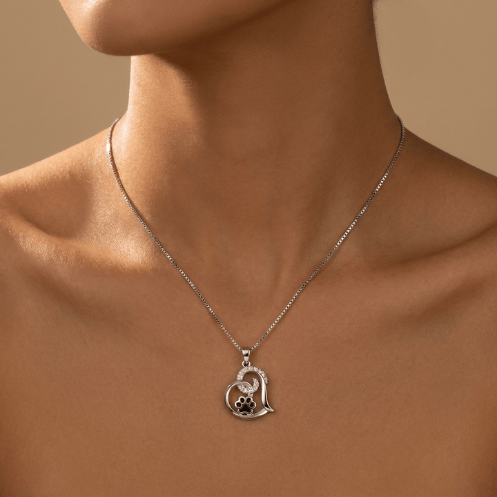 Little Paw Heart Necklace