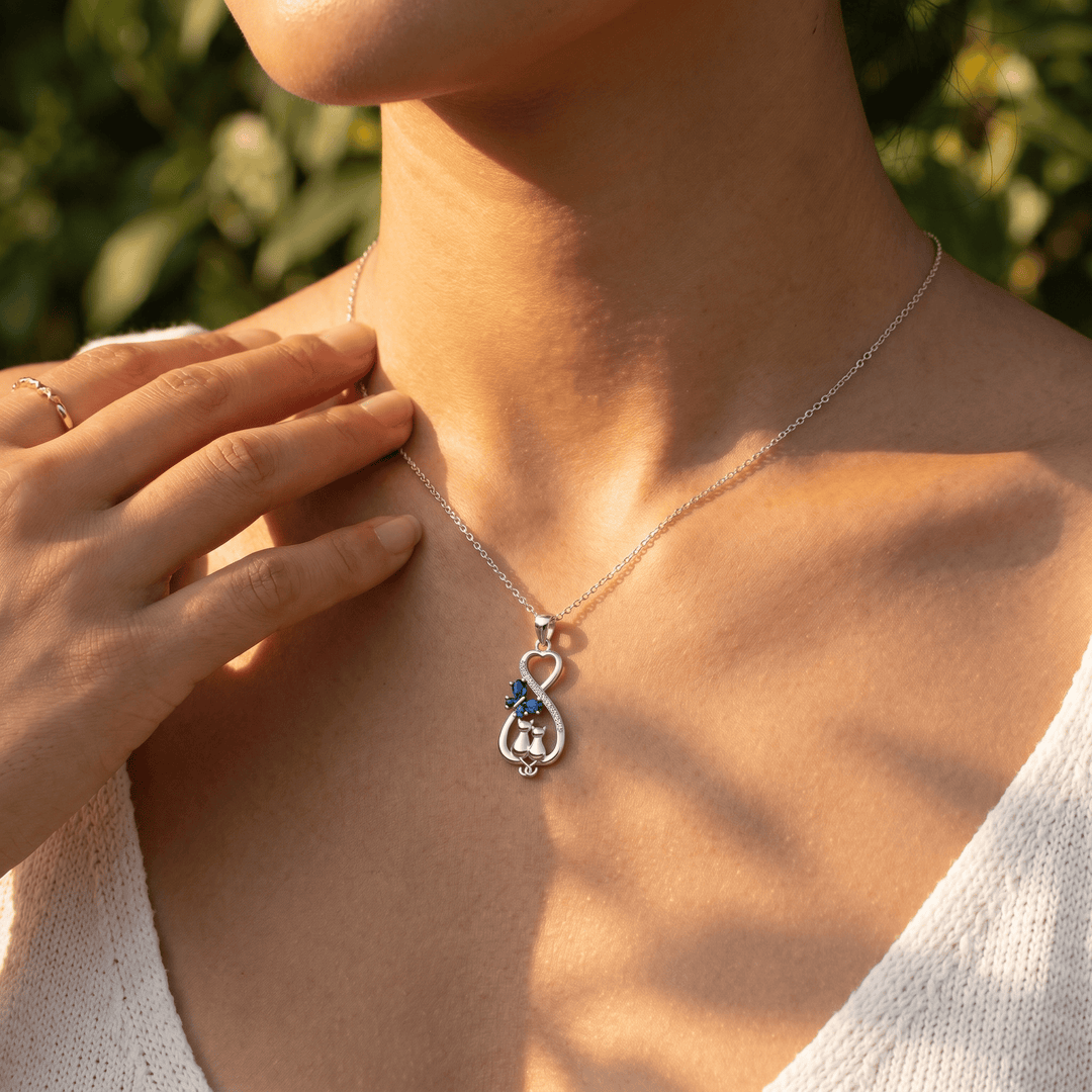 Sapphire Cat Necklace