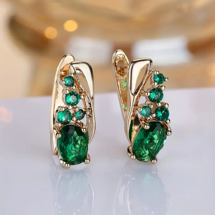 Agathe | Earrings | Emerald