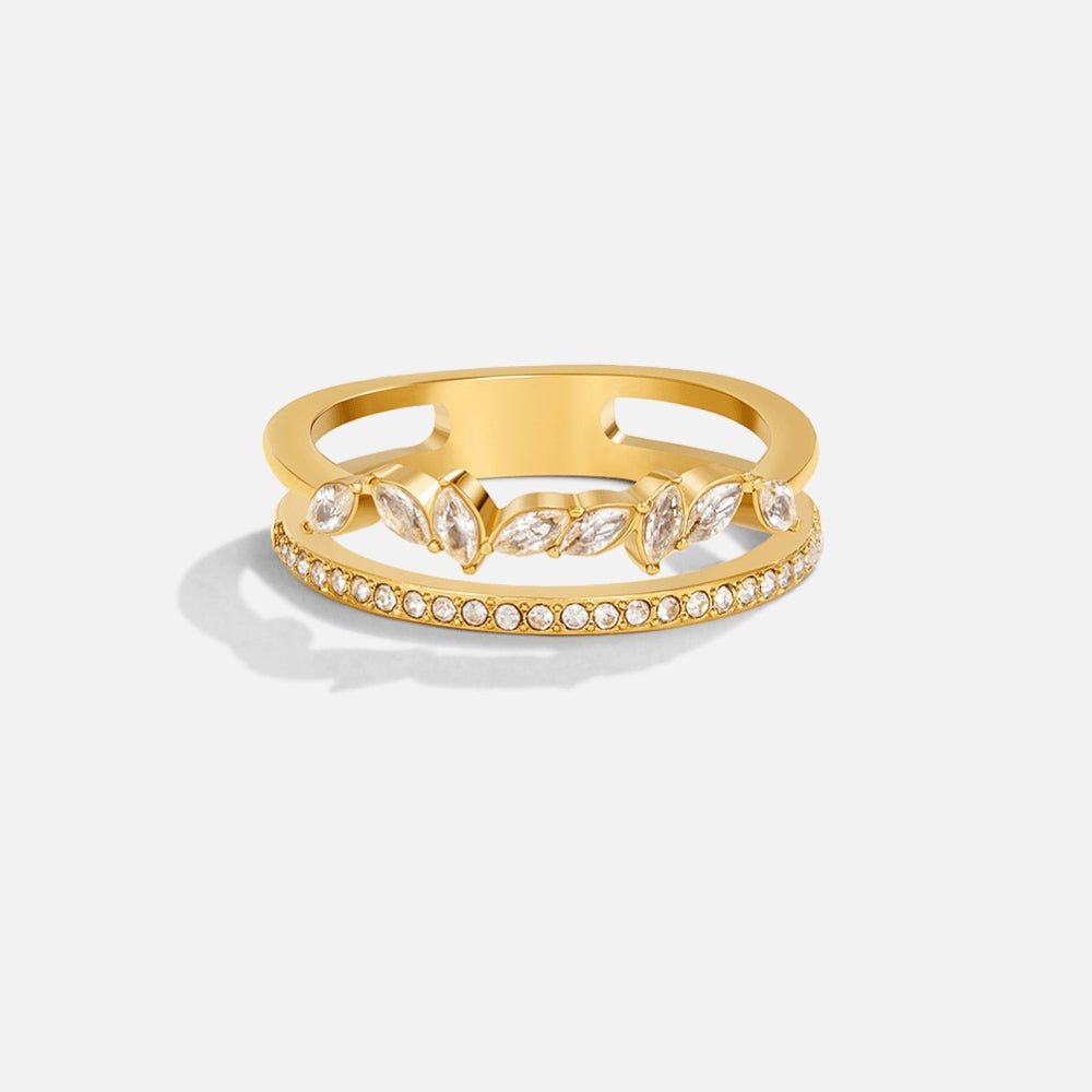 Mia 18K Gold Crystal Ring