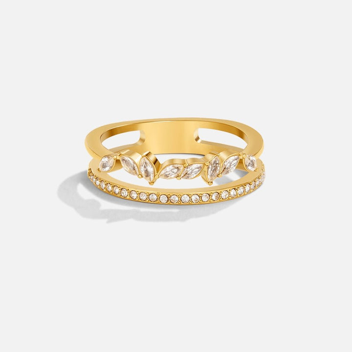 Mia Crystal Ring 18K Gold