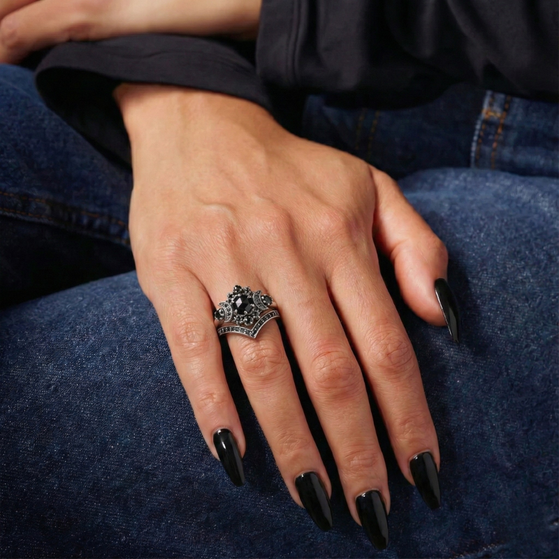 Triple Moon Ring