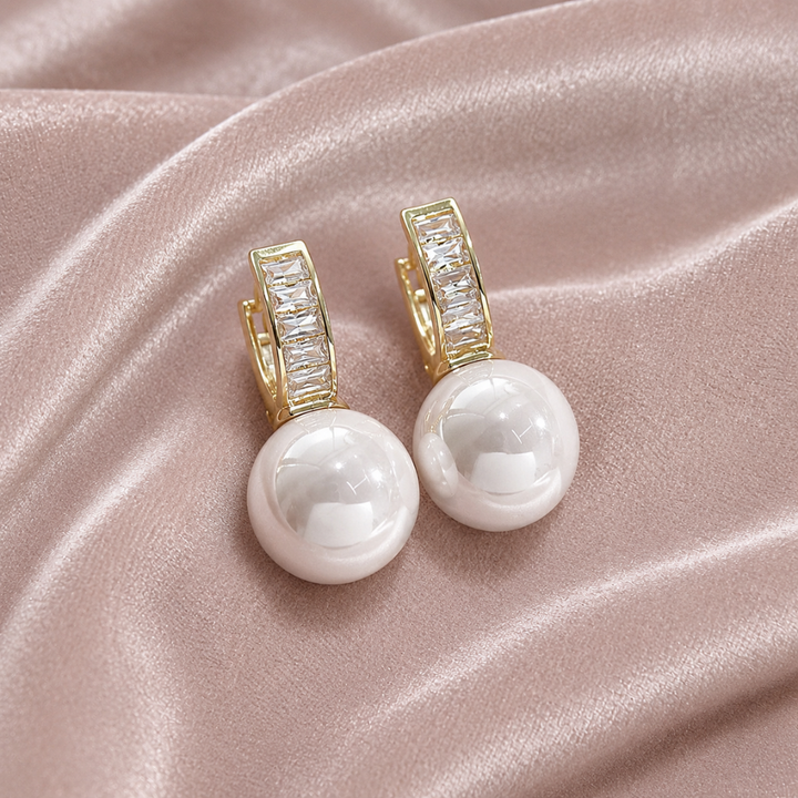 Aurelia | Pearl Hoop Earrings