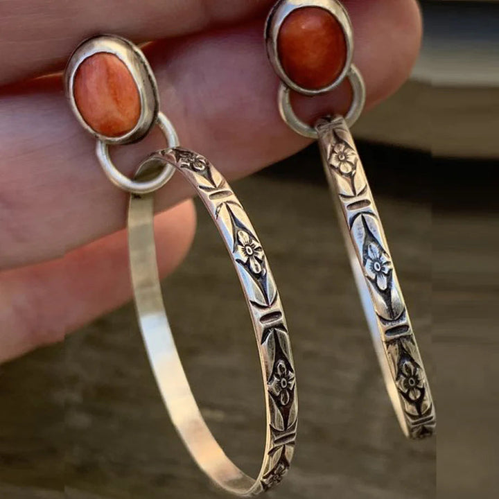 Boho Earrings Vintage Onyx