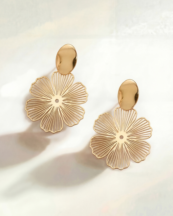 Clip Flower Earrings