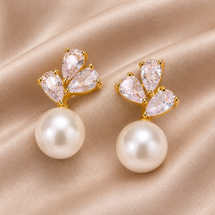Ember | Rose Pearl Earrings