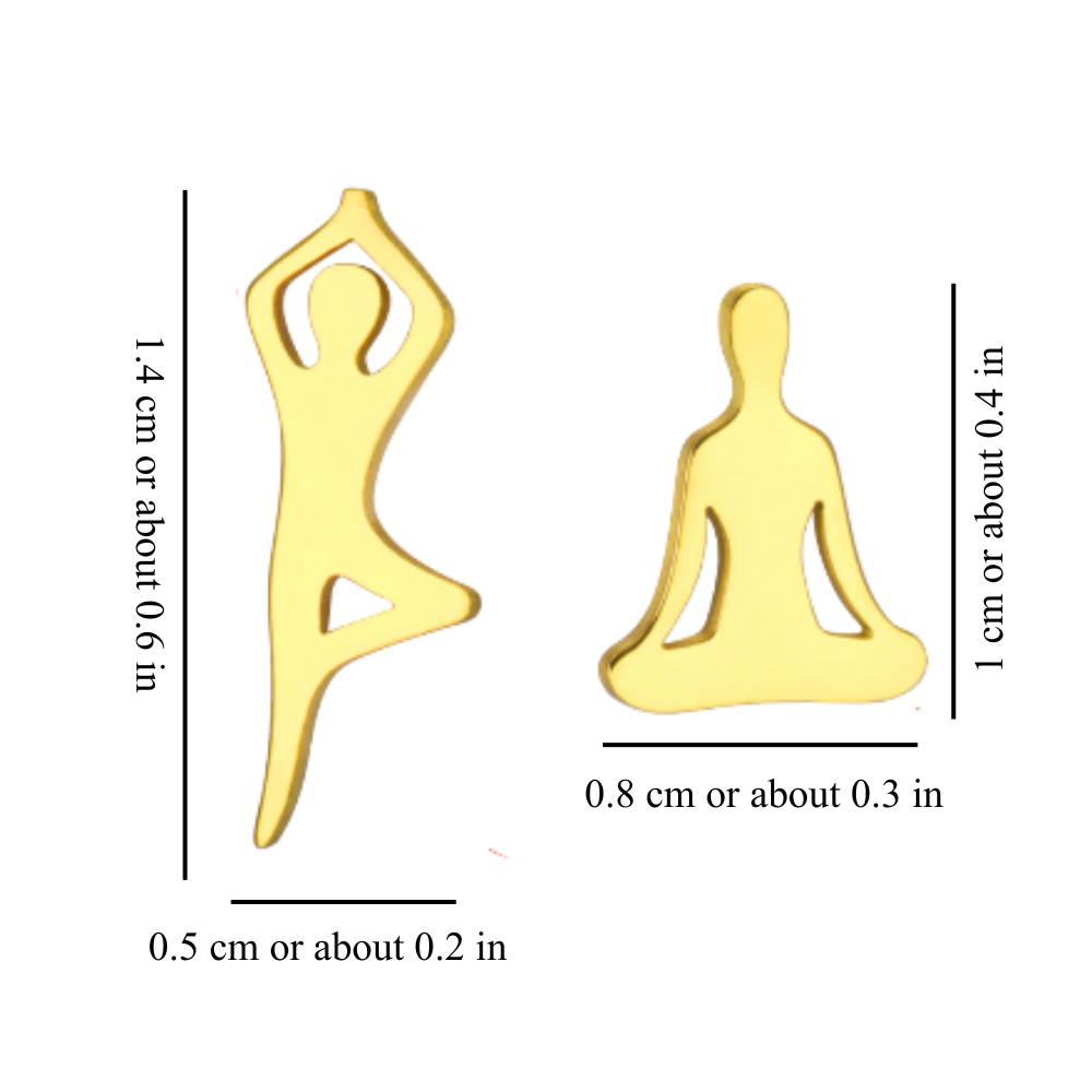 MISMATCHED YOGA EARRINGS (PAIR)