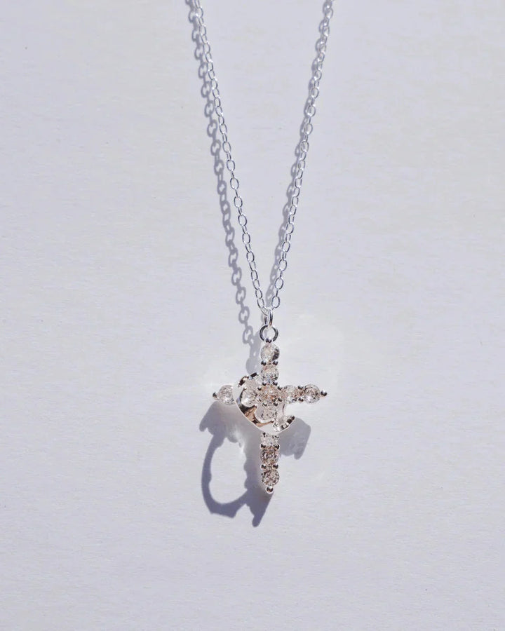 Necklace with Cross and Christ's Crown (Gold-Plated)