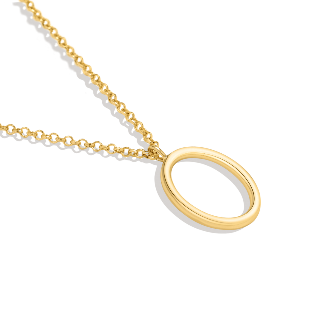 Flow Script Initial Necklace