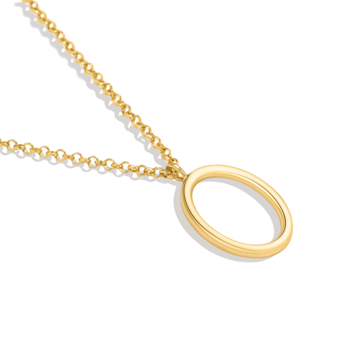 Flow Script Initial Necklace