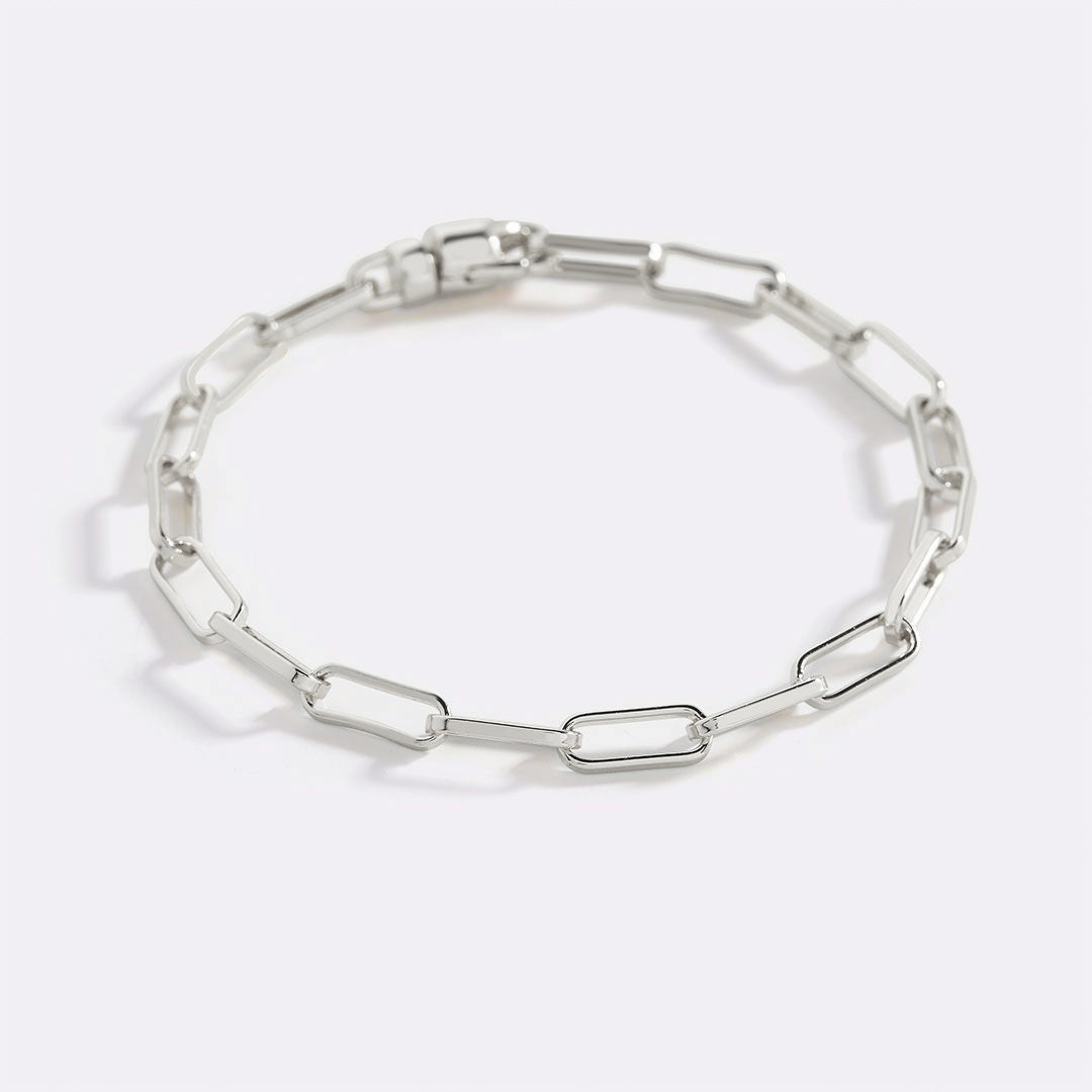 Open Link Paperclip Chain Bracelet
