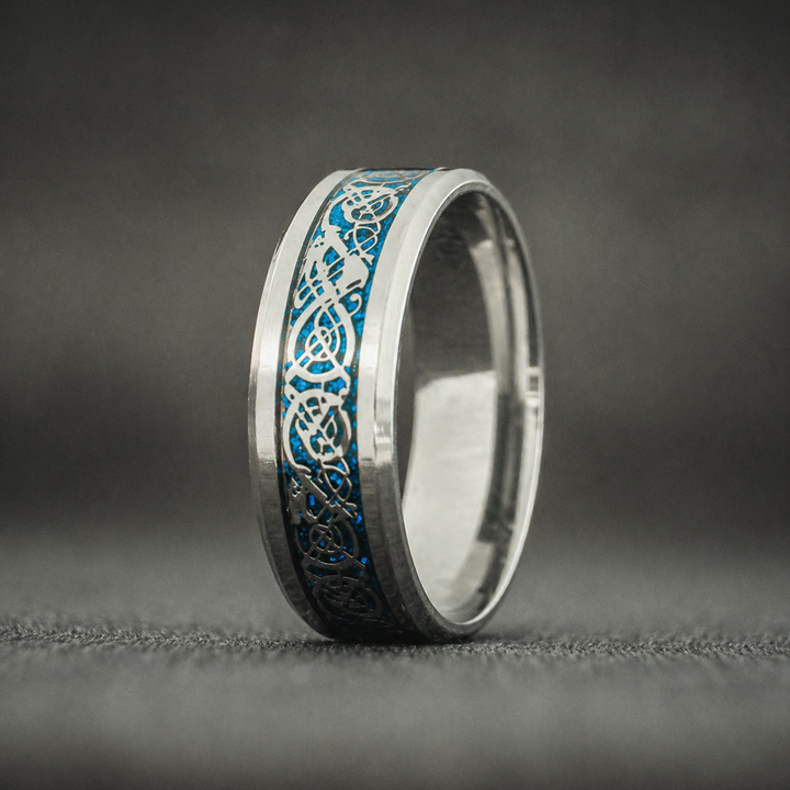 Dragon Ring - Blue & Silver