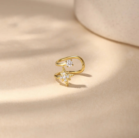 Starlight Ear Cuff | Gold Plated 925 Silver