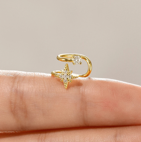 Starlight Ear Cuff | Gold Plated 925 Silver