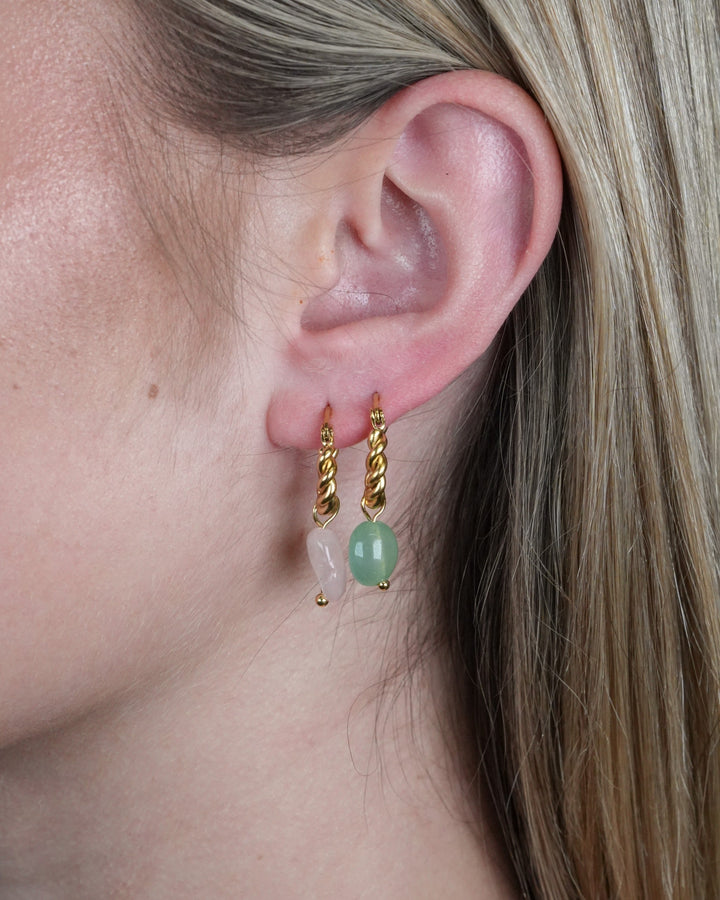 Louane - Earrings - Natural Stone - Stainless Steel