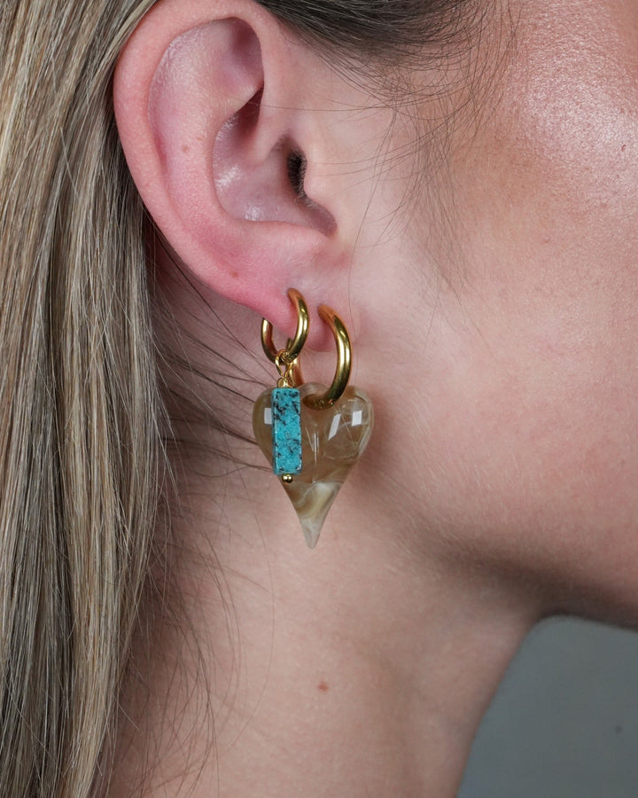 Dora - Earrings - Natural Stone - Stainless Steel