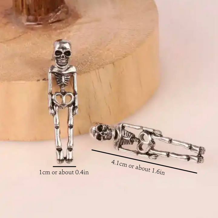 DANGLING SKELETON EARRINGS (PAIR) (BLACKLIST)