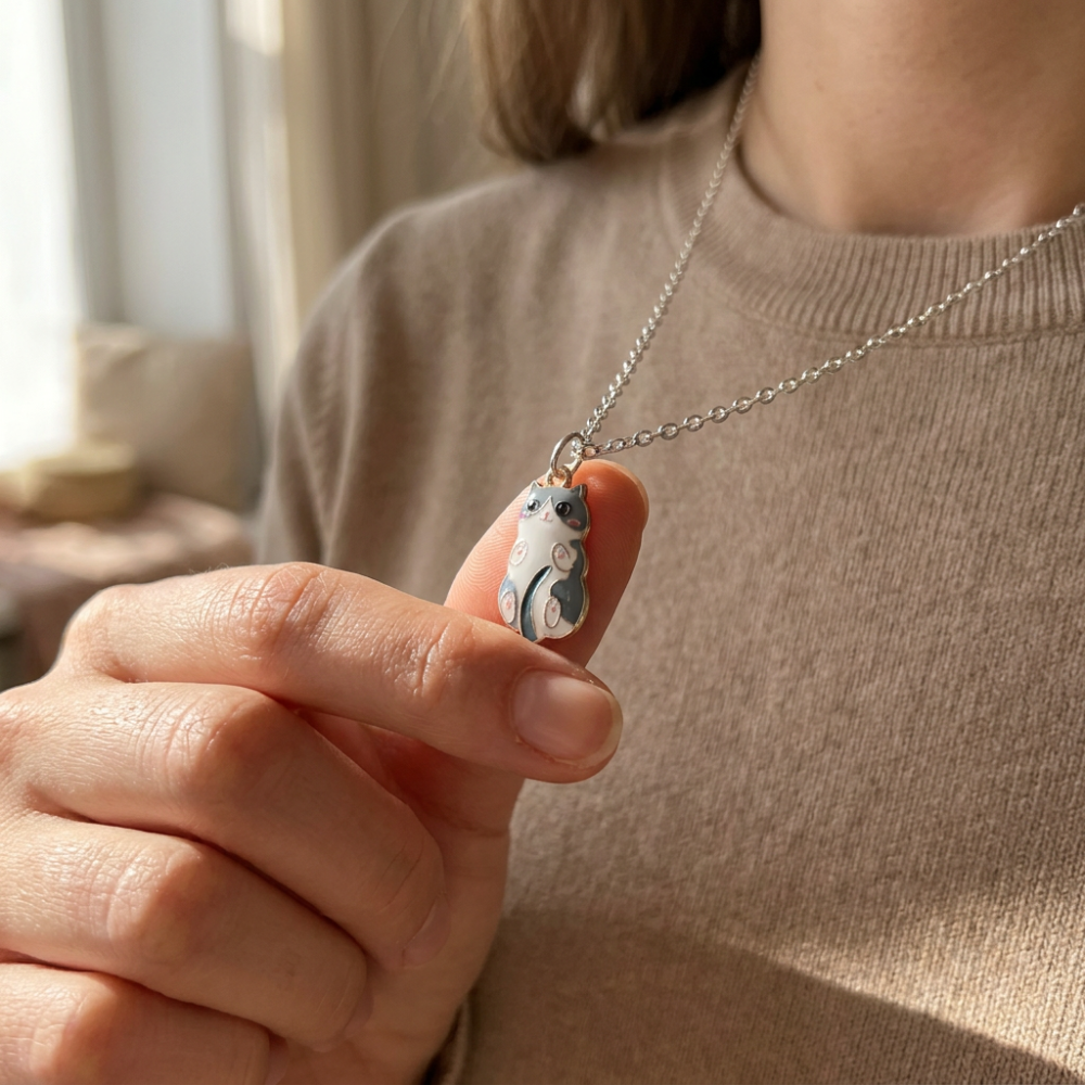 TINY CAT NECKLACE