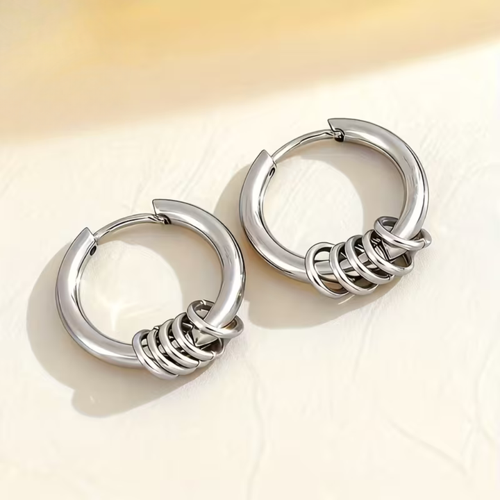 STACKED RINGS HUGGIES (PAIR)
