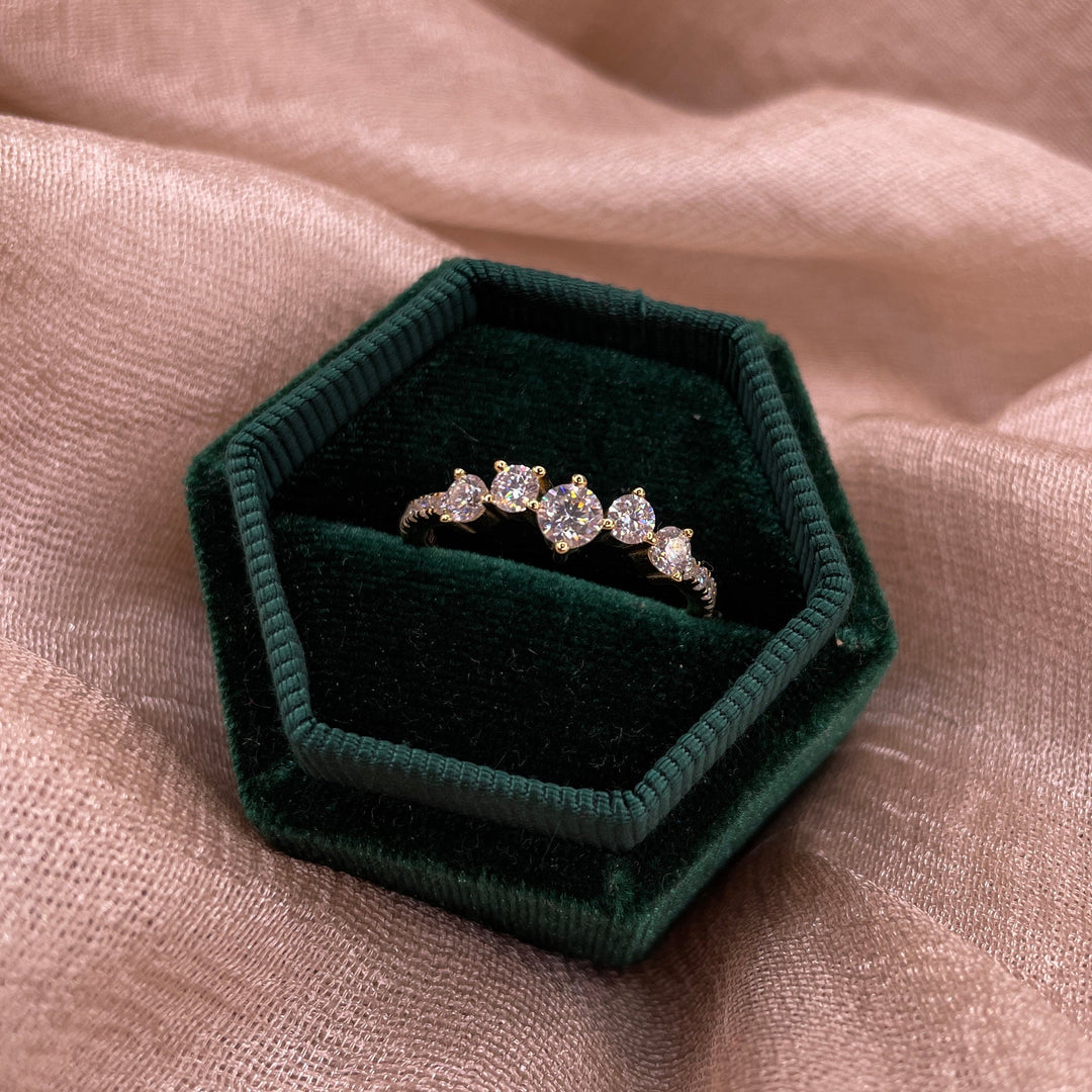 Cluster Moissanite 925 Sterling Silver Ring | VVS1  D Color