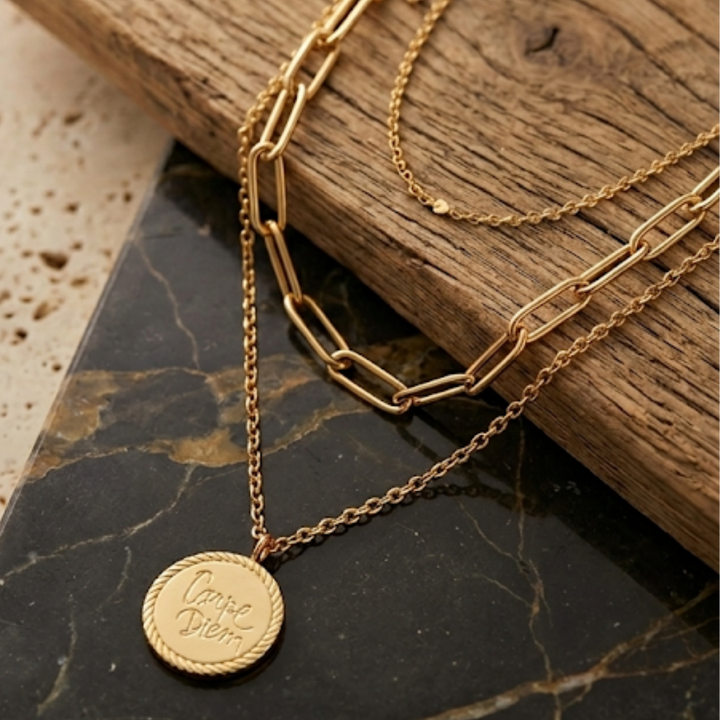 Geya Coin Layered Necklace
