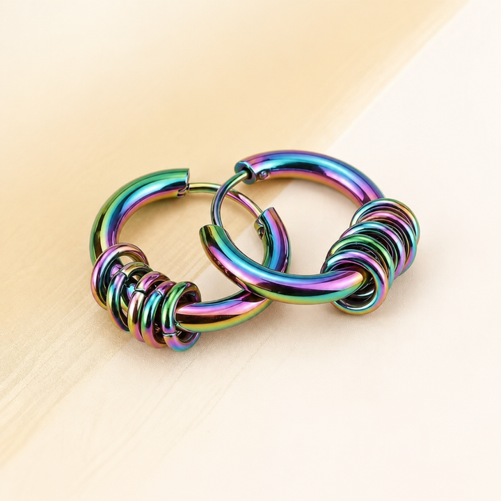 STACKED RINGS HUGGIES (PAIR)