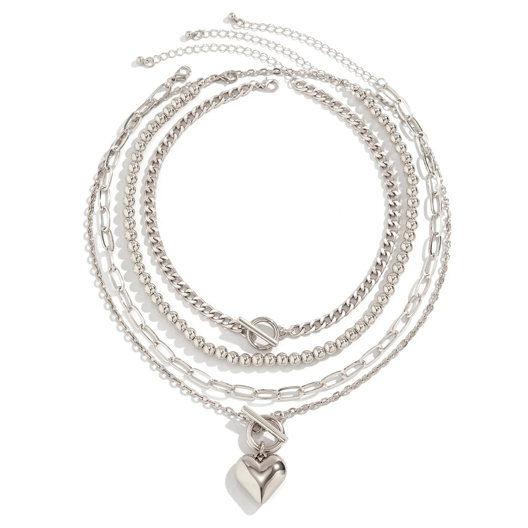 The Eternal Bonds Layered Heart Necklace