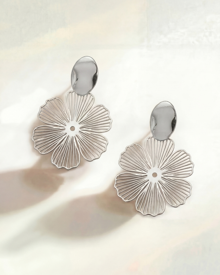 Clip Flower Earrings