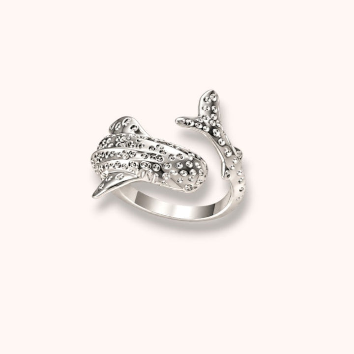 Whale Shark Adjustable 925 Sterling Silver Ring