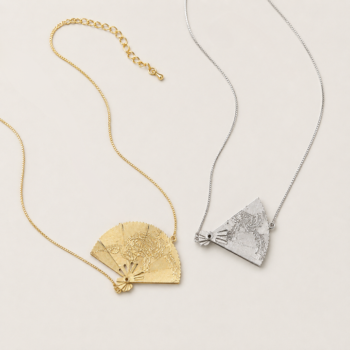 CHINESE FAN NECKLACE