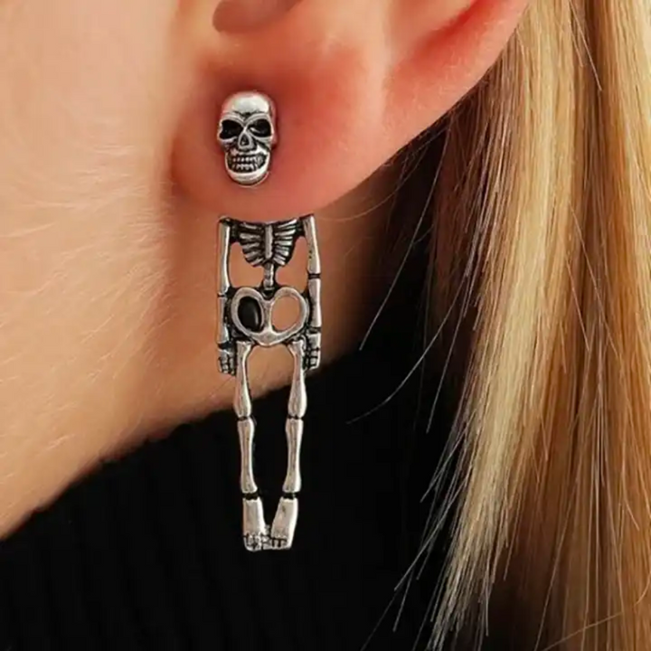 DANGLING SKELETON EARRINGS (PAIR) (BLACKLIST)