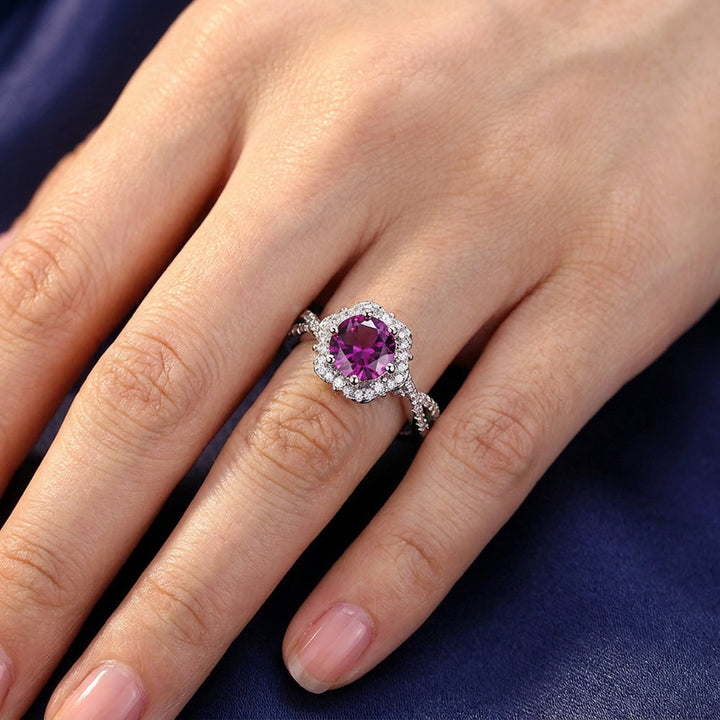 Royal Purple Blossom Ring