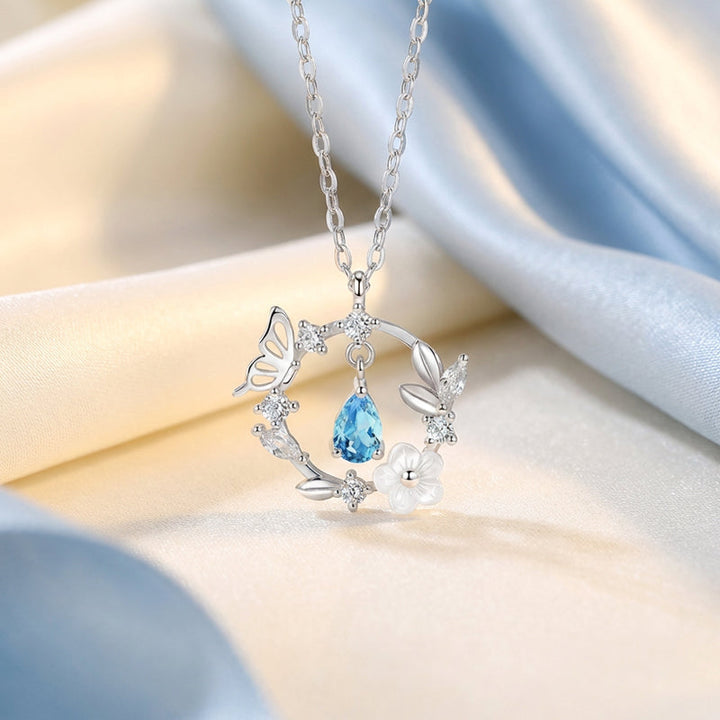 Butterfly Bloom Crystal Necklace