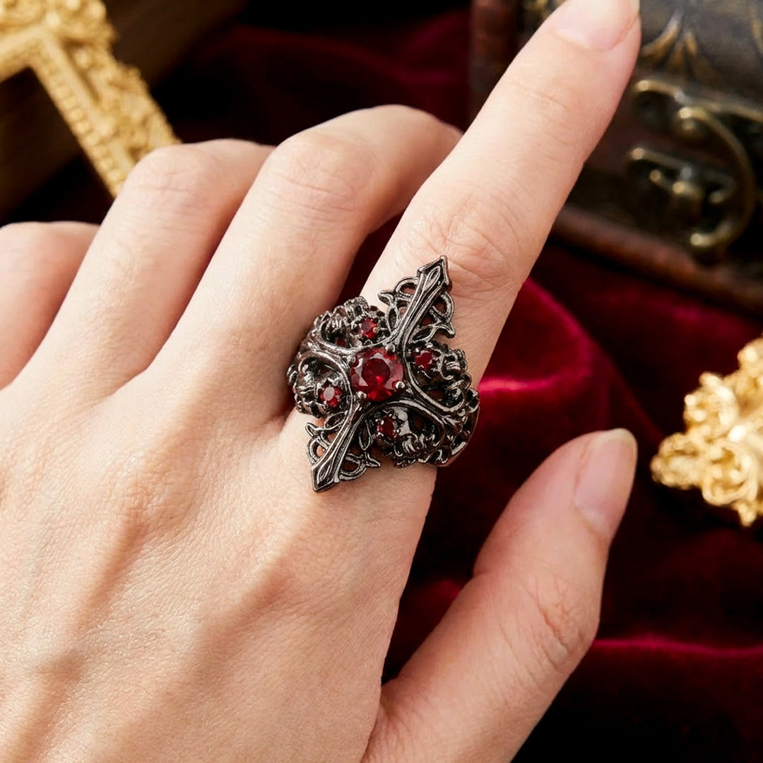 Midnight Thorn Gothic Ring