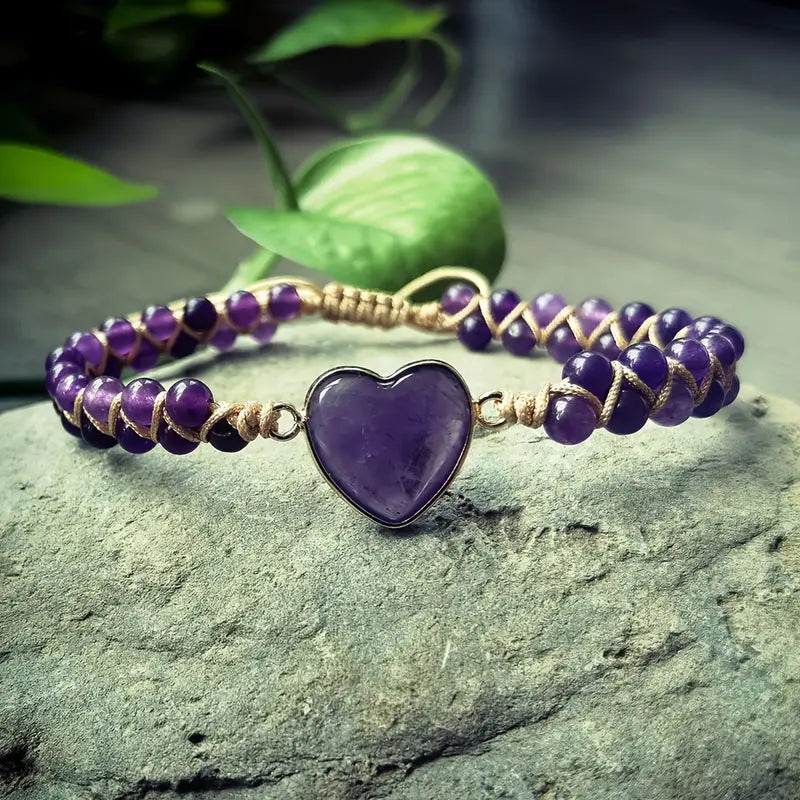 Boho-Chic Adjustable Heart Chakra Bracelet