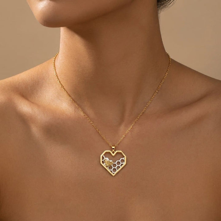 Bee Heart Necklace