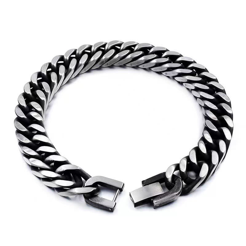 Thick Chain Dragon Weave Cuban Bracelet