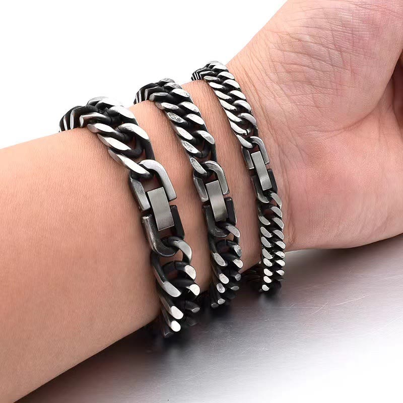 Thick Chain Dragon Weave Cuban Bracelet