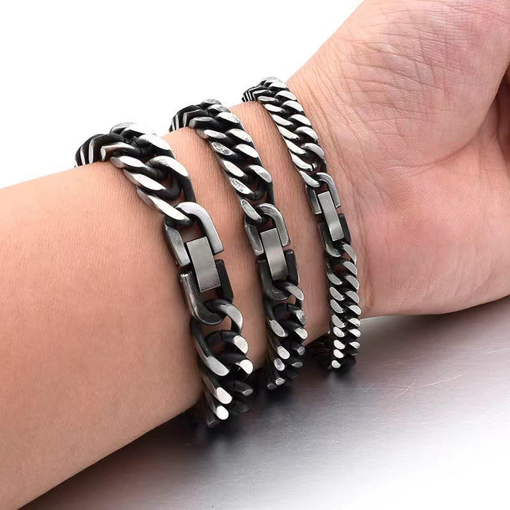 Thick Chain Dragon Weave Cuban Bracelet