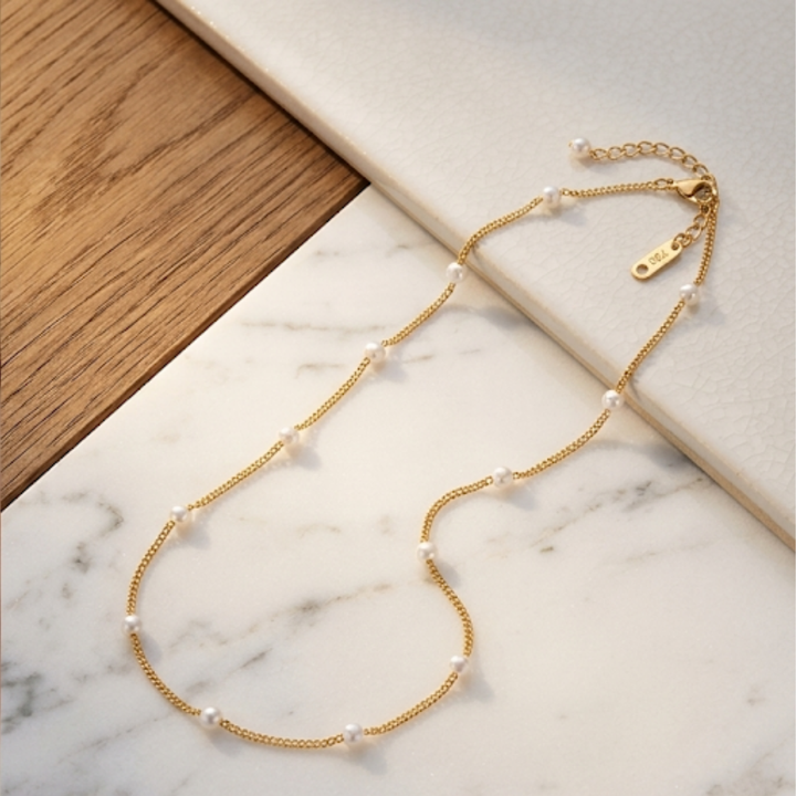 Nura Pearl 18K Gold Necklace