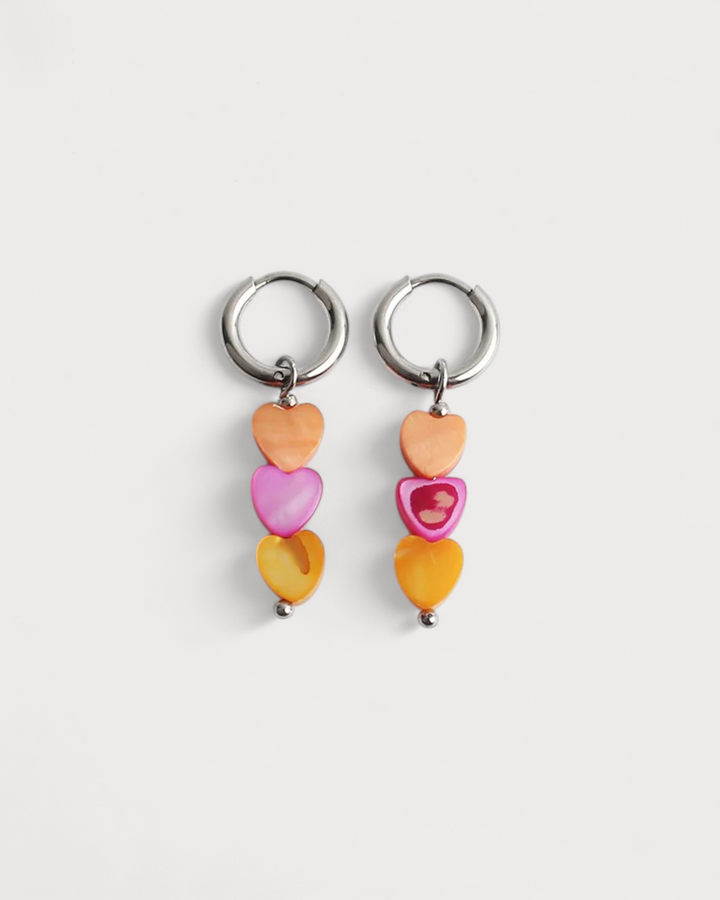 Heart To Heart - Earrings - Stainless Steel