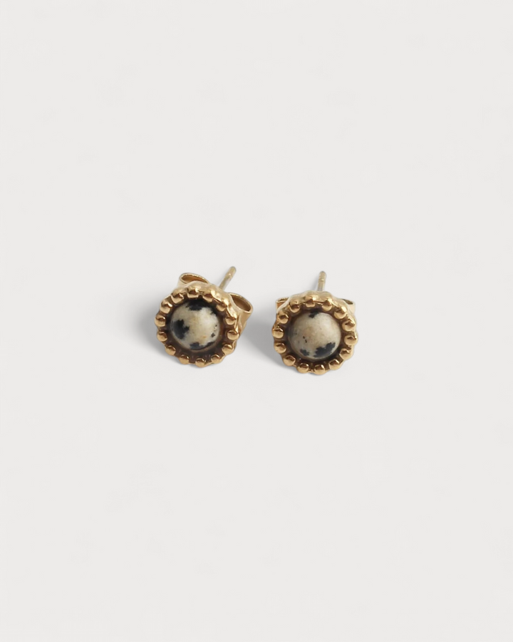 Tara - Studs - Natural Stone - Earrings - Stainless Steel