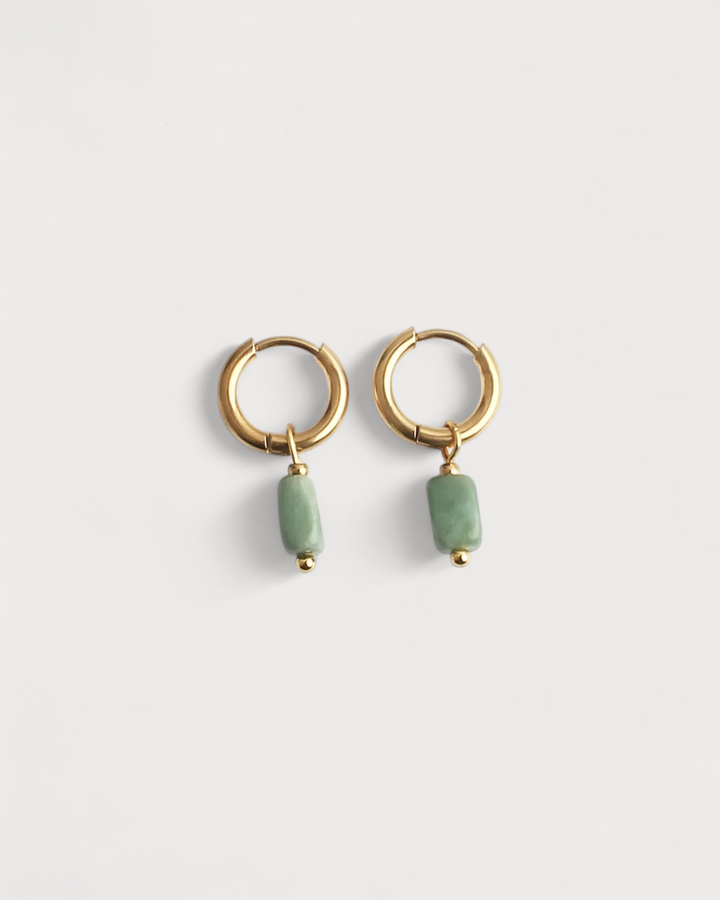 Sara - Earrings - Natural Stone - Stainless Steel