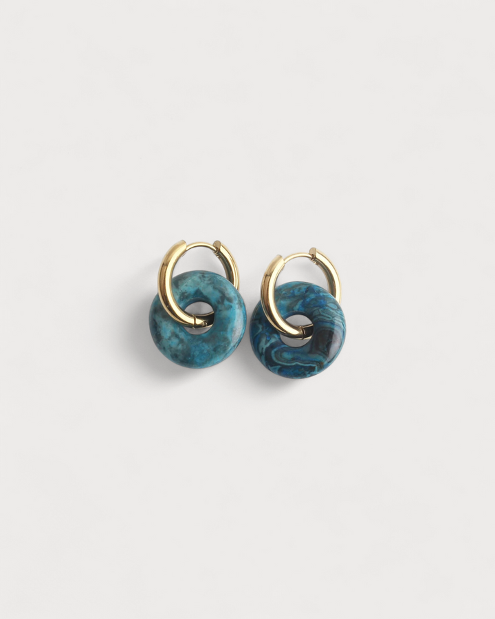 Femme - Earrings - Natural Stone - Stainless Steel